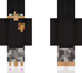 pizza boy with bunny slippers
