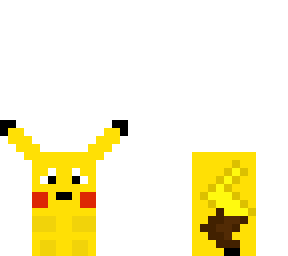 Pikachu Pokemon Minecraft Skins