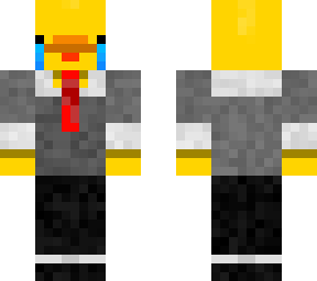 pollito con sueter y corbata