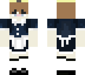 raccoon boy in a maid dress