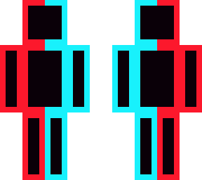 red and blue neon