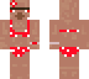 sexy villager with a red and white bikini (edited)