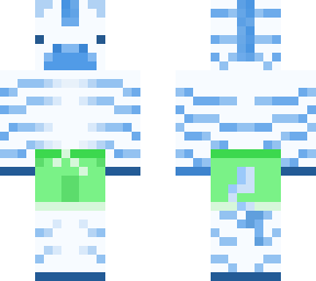 blue zebra with shorts