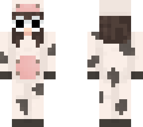 girl cow onesie with clout goggles