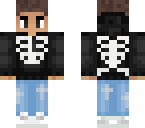 mark black skele hoodie