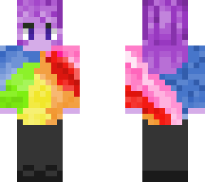 purple girl rainbow jacket