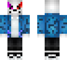 sans with pink,red eyes