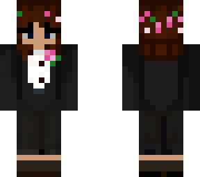 wedding suit with a flower crown