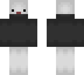 white ferret w/ black sweater