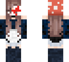 with a mushroom mask