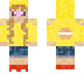 yellow hoodie girl