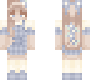 .~* cute plaid dress with flowers *~. (reupload with extra hair)