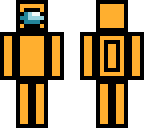 among us character bright orange