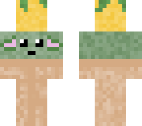 baby yoda pineapple blockhead