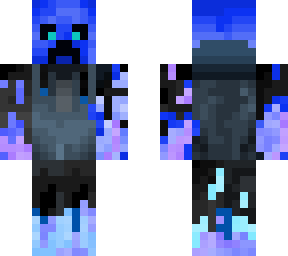 blue fire creeper | Minecraft Skin