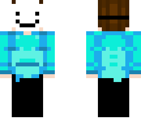 bundles with mask and cyan hoodie