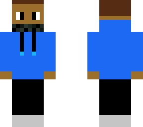 cool dude blue with mask and hoodie