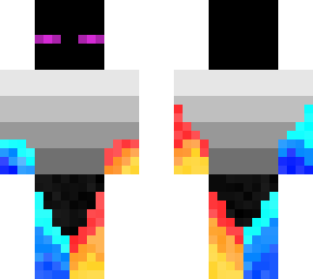 enderman fire+ice gray shirt