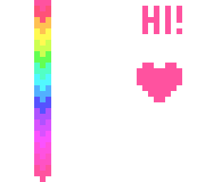 first skin: rainbow hearts