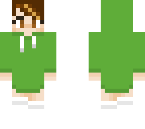 girl with brown hair and a frog hoodie with white socks