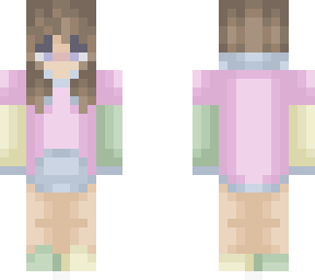 girl with color block hoodie
