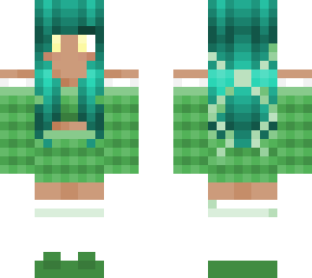 green school girl skin
