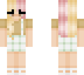 half pink, half blonde haired barista girl