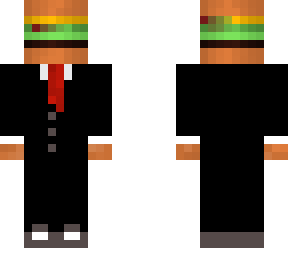 hamburger in a suit
