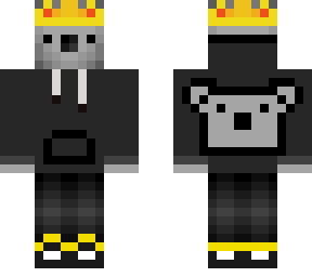 koala in hoodie with crown