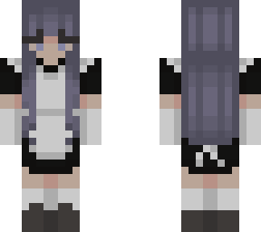 my minecraft skin in a maid dress