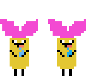 nooby pineapple :> (when he goes to jojo siwa's shop