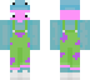 pink blob patrick star overalls
