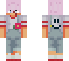pink hair dungaree teen
