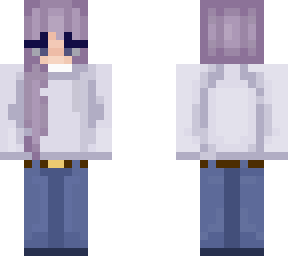 purple haired girl