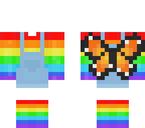 rainbow outfit with butterfly wings
