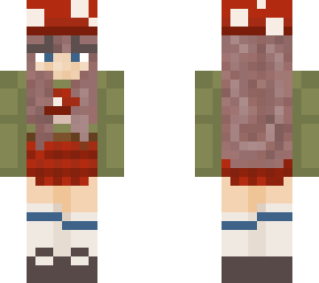 shroom blue eye brown  hair girl