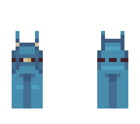 blue overalls