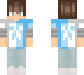 boy with blue & white creeper shirt