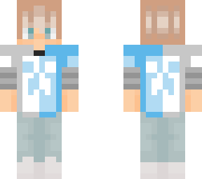 boy with blue and white creeper shirt