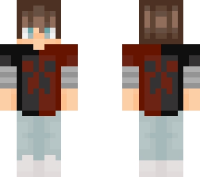 boy with red & black creeper shirt