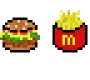 cheese burger and fries