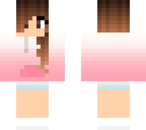 girl skin with cosy pink gradient hoodie (better version lol)