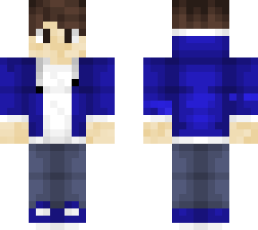 just a guy with blue clothes