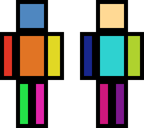 rainbow guy with black boxes