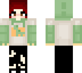 red hair dino hoodie gurl