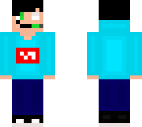 ronnygameryt in a hoodie half herobrine