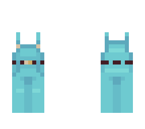teal overalls
