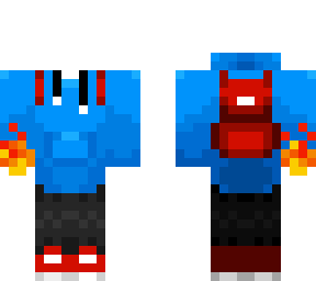 traje azul gamer