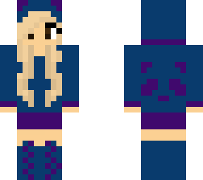 blue and purple remake of fixed panda girl by nathan904