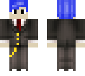 blue haired suit guy